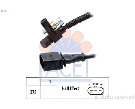 Sensor, crankshaft pulse Made in Italy - OE Equivalent 9.0448 Facet