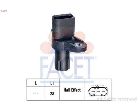 Sensor, crankshaft pulse Made in Italy - OE Equivalent 9.0473 Facet