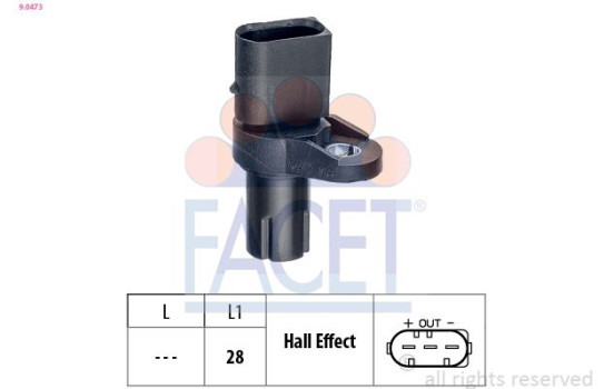 Sensor, crankshaft pulse Made in Italy - OE Equivalent 9.0473 Facet