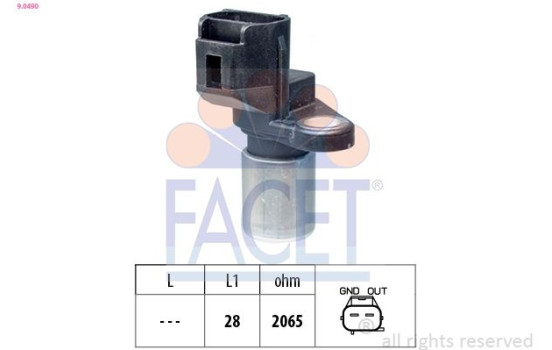 Sensor, crankshaft pulse Made in Italy - OE Equivalent 9.0490 Facet