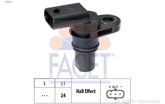 Sensor, crankshaft pulse Made in Italy - OE Equivalent 9.0514 Facet