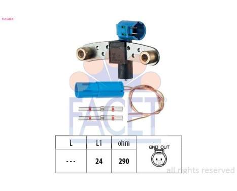 Sensor, crankshaft pulse Made in Italy - OE Equivalent 9.0545K Facet
