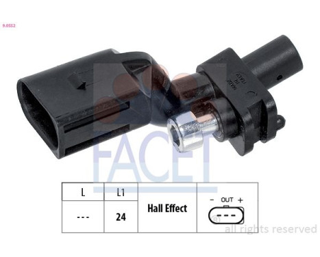 Sensor, crankshaft pulse Made in Italy - OE Equivalent 9.0552 Facet