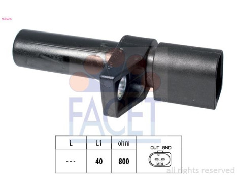 Sensor, crankshaft pulse Made in Italy - OE Equivalent 9.0578 Facet