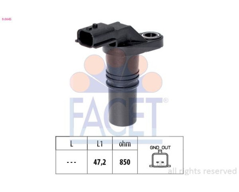 Sensor, crankshaft pulse Made in Italy - OE Equivalent 9.0645 Facet