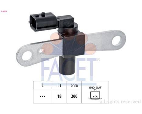 Sensor, crankshaft pulse Made in Italy - OE Equivalent 9.0659 Facet