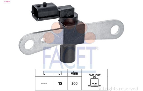 Sensor, crankshaft pulse Made in Italy - OE Equivalent 9.0659 Facet