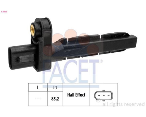 Sensor, crankshaft pulse Made in Italy - OE Equivalent 9.0826 Facet