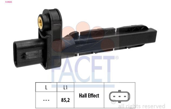 Sensor, crankshaft pulse Made in Italy - OE Equivalent 9.0826 Facet