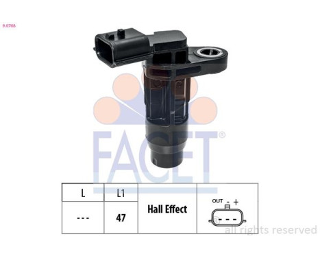 Sensor, crankshaft pulse OE Equivalent 9.0768 Facet