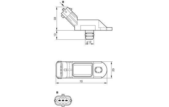 Sensor, fuel pressure DS-S310-115KPa Bosch, Image 7