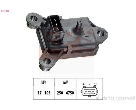 Air Pressure Sensor, height adaptation Made in Italy - OE Equivalent 1.993.003 EPS Facet