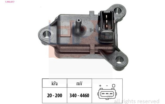 Air Pressure Sensor, height adaptation Made in Italy - OE Equivalent 1.993.017 EPS Facet