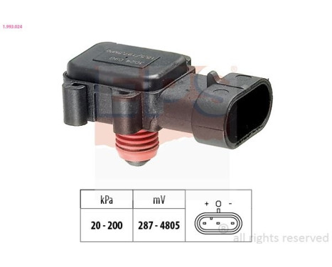Air Pressure Sensor, height adaptation Made in Italy - OE Equivalent 1.993.024 EPS Facet