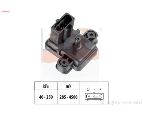 Air Pressure Sensor, height adaptation Made in Italy - OE Equivalent 1.993.059 EPS Facet