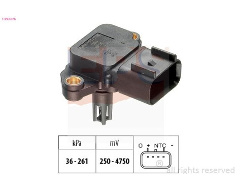 Air Pressure Sensor, height adaptation Made in Italy - OE Equivalent 1.993.076 EPS Facet
