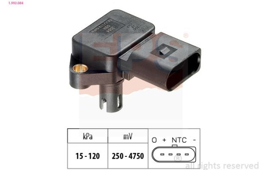 Air Pressure Sensor, height adaptation Made in Italy - OE Equivalent 1.993.084 EPS Facet