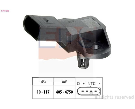 Air Pressure Sensor, height adaptation Made in Italy - OE Equivalent 1.993.090 EPS Facet