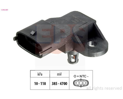 Air Pressure Sensor, height adaptation Made in Italy - OE Equivalent 1.993.091 EPS Facet