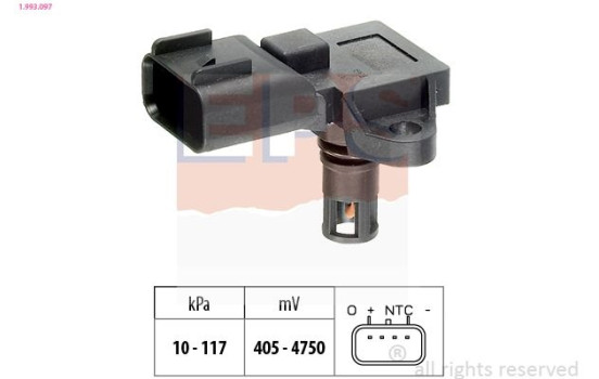 Air Pressure Sensor, height adaptation Made in Italy - OE Equivalent 1.993.097 EPS Facet, Image 2