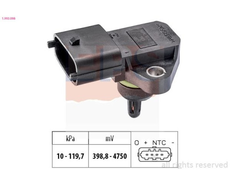 Air Pressure Sensor, height adaptation Made in Italy - OE Equivalent 1.993.098 EPS Facet