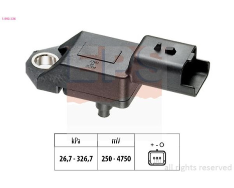 Air Pressure Sensor, height adaptation Made in Italy - OE Equivalent 1.993.136 EPS Facet
