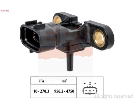 Air Pressure Sensor, height adaptation Made in Italy - OE Equivalent 1.993.163 EPS Facet