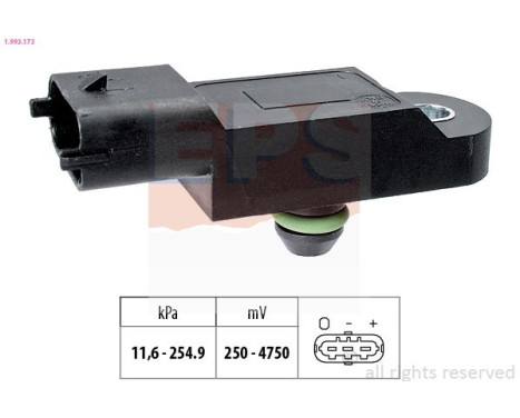 Air Pressure Sensor, height adaptation Made in Italy - OE Equivalent 1.993.173 EPS Facet