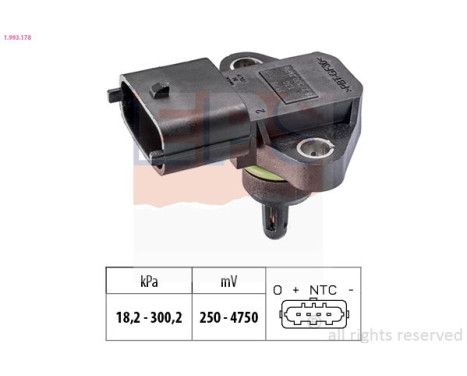 Air Pressure Sensor, height adaptation Made in Italy - OE Equivalent 1.993.178 EPS Facet