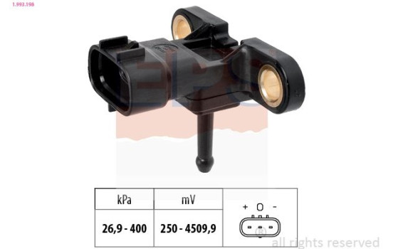 Air Pressure Sensor, height adaptation Made in Italy - OE Equivalent 1.993.198 EPS Facet