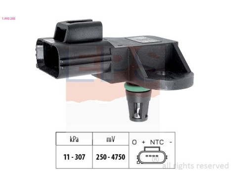 Air Pressure Sensor, height adaptation Made in Italy - OE Equivalent 1.993.205 EPS Facet
