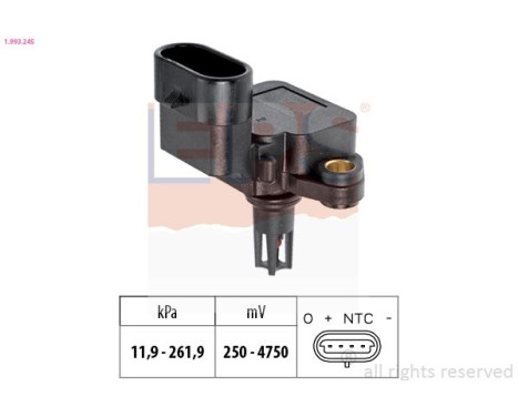 Air Pressure Sensor, height adaptation Made in Italy - OE Equivalent 1.993.245 EPS Facet