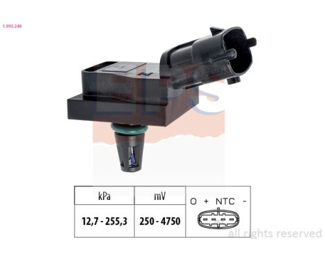 Air Pressure Sensor, height adaptation Made in Italy - OE Equivalent 1.993.246 EPS Facet