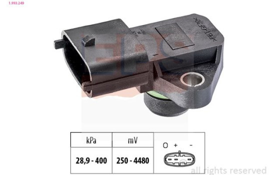 Air Pressure Sensor, height adaptation Made in Italy - OE Equivalent 1.993.249 EPS Facet