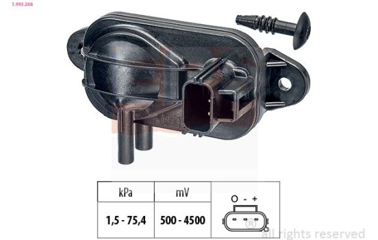 Air Pressure Sensor, height adaptation Made in Italy - OE Equivalent 1.993.268 EPS Facet