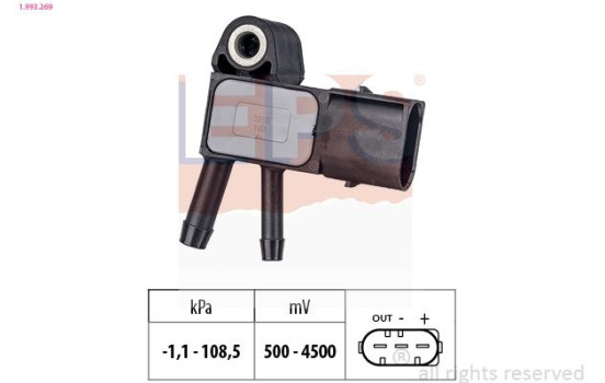 Air Pressure Sensor, height adaptation Made in Italy - OE Equivalent 1.993.269 EPS Facet
