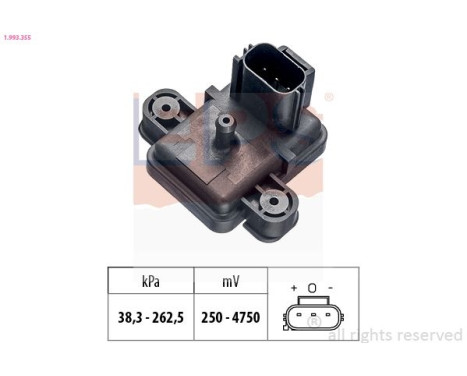 Air Pressure Sensor, height adaptation Made in Italy - OE Equivalent 1.993.355 EPS Facet