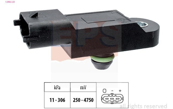 Air Pressure Sensor, height adaptation Made in Italy - OE Equivalent 1993121 EPS Facet