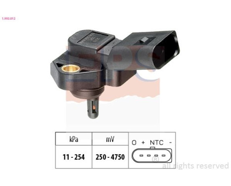 Pressure Sensor, brake booster Made in Italy - OE Equivalent 1.993.012 EPS Facet