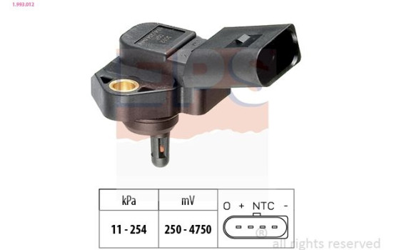 Pressure Sensor, brake booster Made in Italy - OE Equivalent 1.993.012 EPS Facet