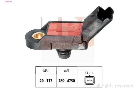 Pressure Sensor, brake booster Made in Italy - OE Equivalent 1.993.056 EPS Facet