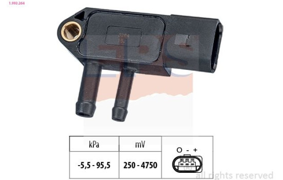 Pressure Sensor, brake booster Made in Italy - OE Equivalent 1.993.264 EPS Facet