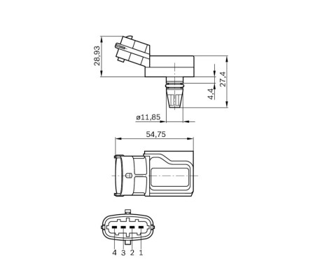 Sensor, boost pressure DS-LDF6-T Bosch, Image 6