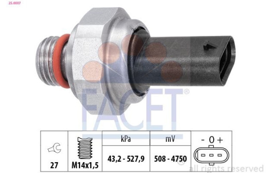 Sensor, exhaust gas pressure