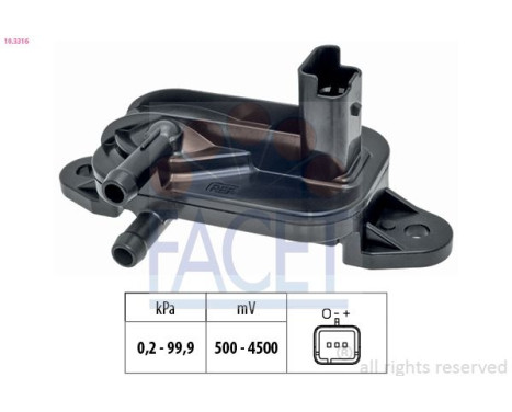 Sensor, exhaust gas pressure