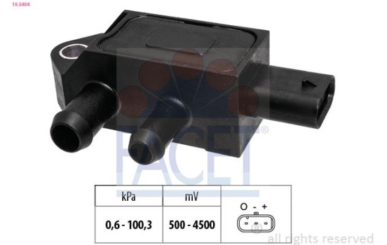 Sensor, exhaust gas pressure