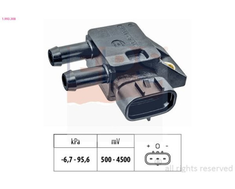 Sensor, exhaust pressure Made in Italy - OE Equivalent 1.993.308 EPS Facet