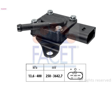 Sensor, exhaust pressure Made in Italy - OE Equivalent