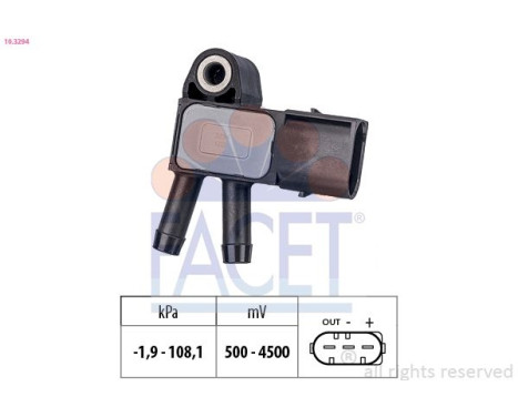 Sensor, exhaust pressure Made in Italy - OE Equivalent