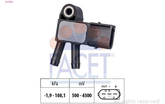 Sensor, exhaust pressure Made in Italy - OE Equivalent